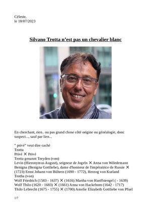 Sylvano Trotta n'est pas un chevalier blanc