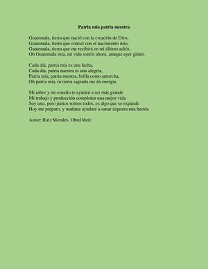 Poema a Guatemala--Obed Ruiz