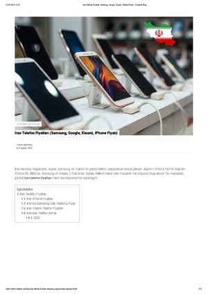 Iran Telefon Fiyatları (Güncel)