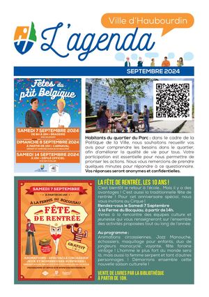 Agenda Septembre 2024