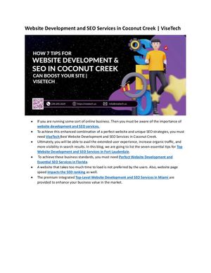 Calaméo - Website Development And Seo Services In Coconut Creek