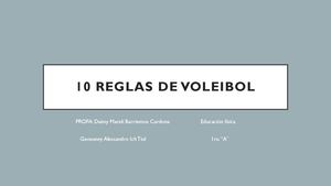 10 Reglas De Voleibol