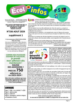 Bull Aout 2024 Supplément 1 A4