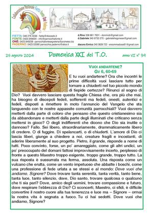 Xxi Domenica Ordinaria 2024