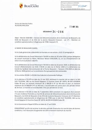 Parution Des Actes Administratifs D'aujourd'hui (Décisions) 23 Aout