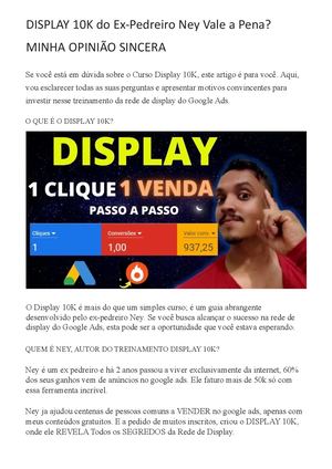 Display 10k Vale a Pena? Será que Funciona?