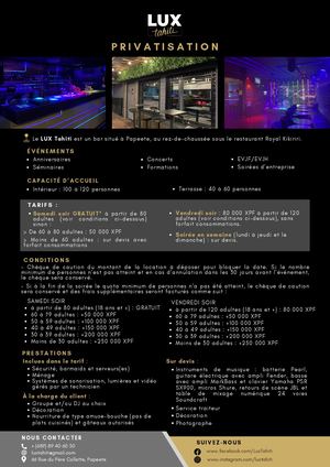 Lux Tahiti Privatisation