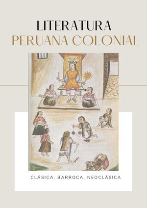 Literatura Peruana Colonial