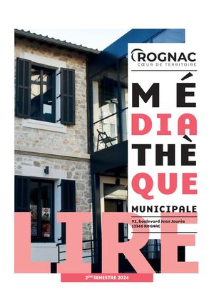 Plaquette de la Médiathèque Municipale - 2e semestre 2024