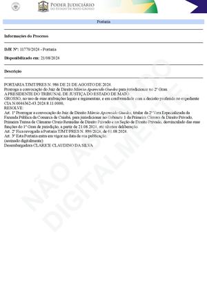 Juiz Márcio Guedes nomeado por desembargadora Clarice Claudino em lugar de desembargador João Ferreira Filho