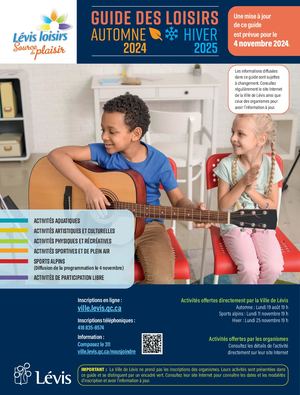 Guide des loisirs automne 2024-hiver 2025