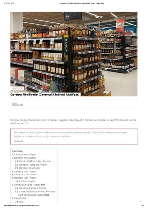 Carrefour Alkol Fiyatları (Güncel)