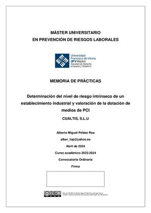 Memoria De Prácticas Online del MPRL de UFV