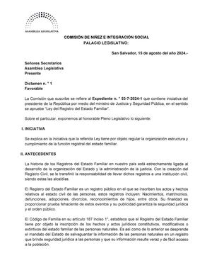 Dictamen 1 Ley Del Registro Del Estado Familiar (1)