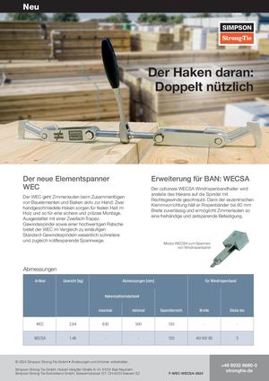 Flyer Elementspanner WEC & WECSA