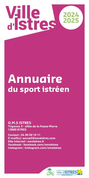 Annuaire du sport istréen 2024/2025