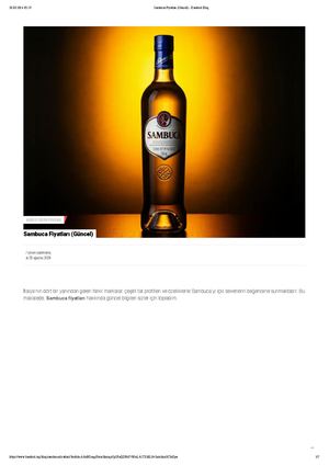 Güncel Sambuca Fiyatları