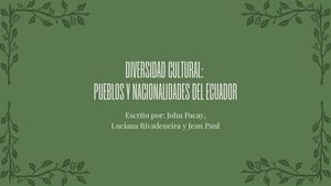 Diversidad Cultural Pueblos Y Nacionalidades Del Ecuador (1)