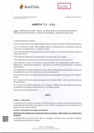 Parution Actes Administratifs (arrêtés) D'aujourd'hui  (3).