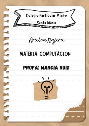 Documento A4 Portada Carátula Libreta Papel Doodle Marrón Y Blanco