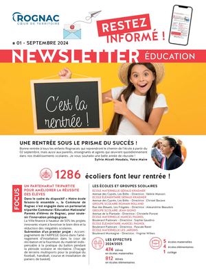 Newsletter Éducation N°1 Septembre 2024