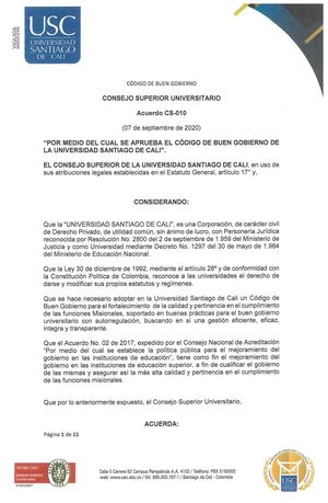 Código de Buen Gobierno de la USC