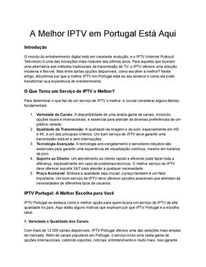 A Melhor IPTV em Portugal Está Aqui