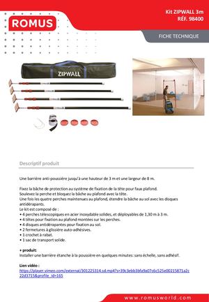 98400 Kit Zipwall