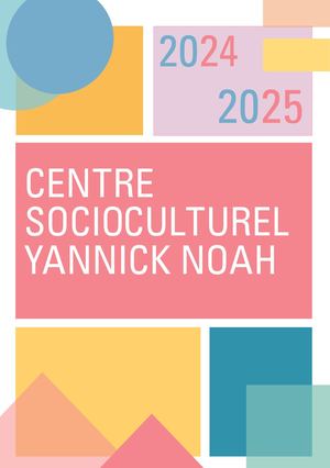 Saison 2024-2025 Centre Socioculturel Yannick Noah