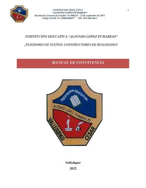 Manual de Convivencia Alfonso López Pumarejo 2024