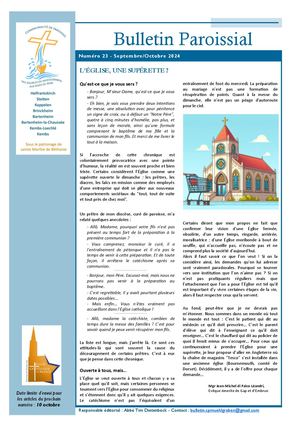 Bulletin Septembre/Octobre 2024