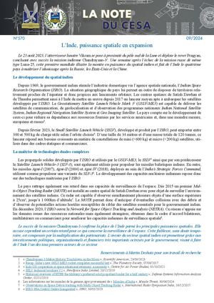 LA NOTE DU CESA N°570