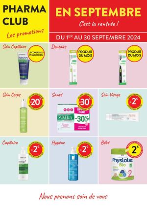 PHARMACLUB LES PROMOTIONS - Septembre 2024