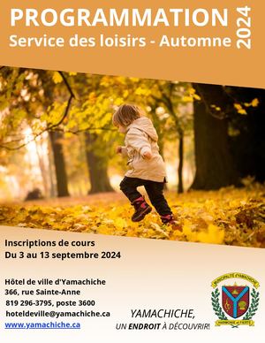 Programmation Automne 2024 - Municipalité d'Yamachiche
