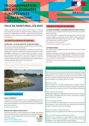 Journées Européennes du Patrimoine à Saint-Paul-lès-Dax, 2024.
