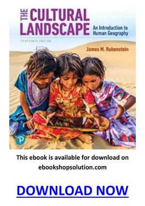 The Cultural Landscape 13th Edition PDF