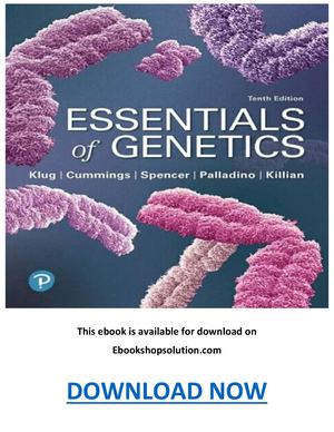 Essentials Of Genetics 10th Edition PDF