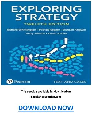 Exploring Strategy Text And Cases 12th Edition PDF
