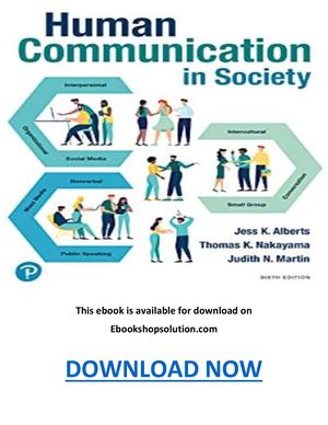 Human Communication In Society 6th Edition PDF