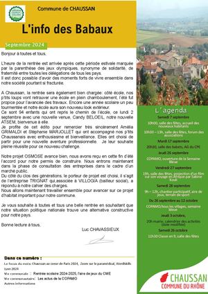Info Des Babaux 2024 Septembre 2024