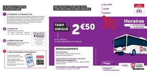 Ligne 251 - Felletin - Ahun - Guéret