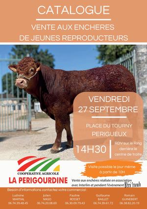 Vente Enchères Jeunes reproducteurs La Périgourdine