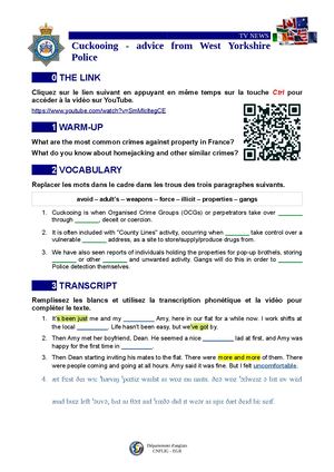 Cuckooing Advice From West Yorkshire Police Trainees