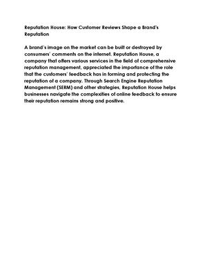 Reputation House How Customer Reviews Shape A Brand's Reputation