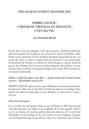 Article Lauréat 20e Prix Jacques Goddet