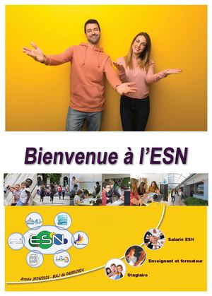 Livret d'accueil ESN