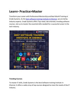 Calaméo - Best Software Training Institute In Chennai Credo Systemz