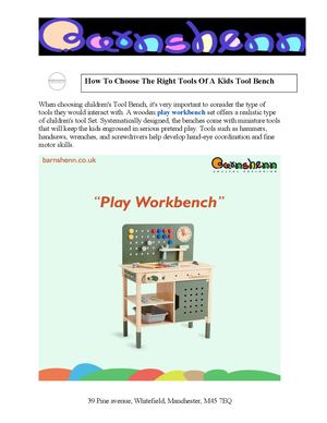 How To Choose The Right Tools Of A Kids Tool Bench