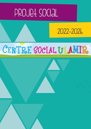 Projet Social 2022 2026 Ulamir Presqu'île De Crozon