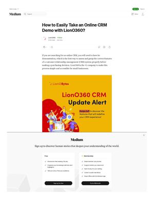 How to Easily Take an Online CRM Demo with LionO360?